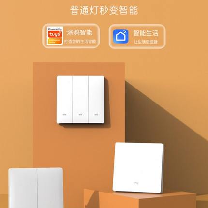 涂鸦zigbee单火智能开关遥控开关控制面板家用无线远程墙壁开关