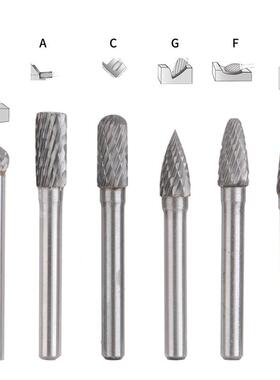 钨旋钢磨头硬质合金转锉套刀钢滚磨刀ACDF打磨G6*钨85件套装打磨