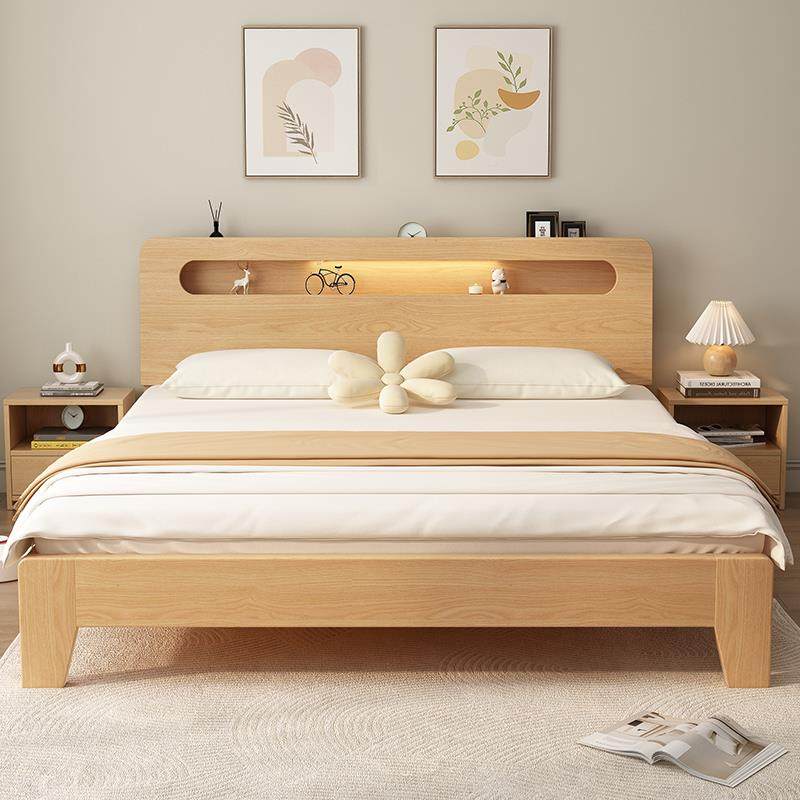 实床木简卧约.5家用m主床米8双人床QWU出租房用经济型人床