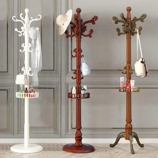 欧式 架落地架PUG挂实木架衣帽 挂衣落地卧室家子用衣服架子衣服