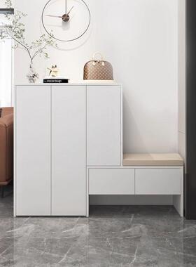 入户超体薄实鞋木柜玄关一换鞋收凳进门储物柜靠墙隔断纳柜门OCZ