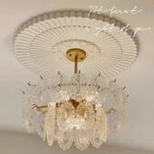 石膏灯盘法式 饰仿石膏吊灯底座拼花圆盘 拼花灯池天花板石膏线条装