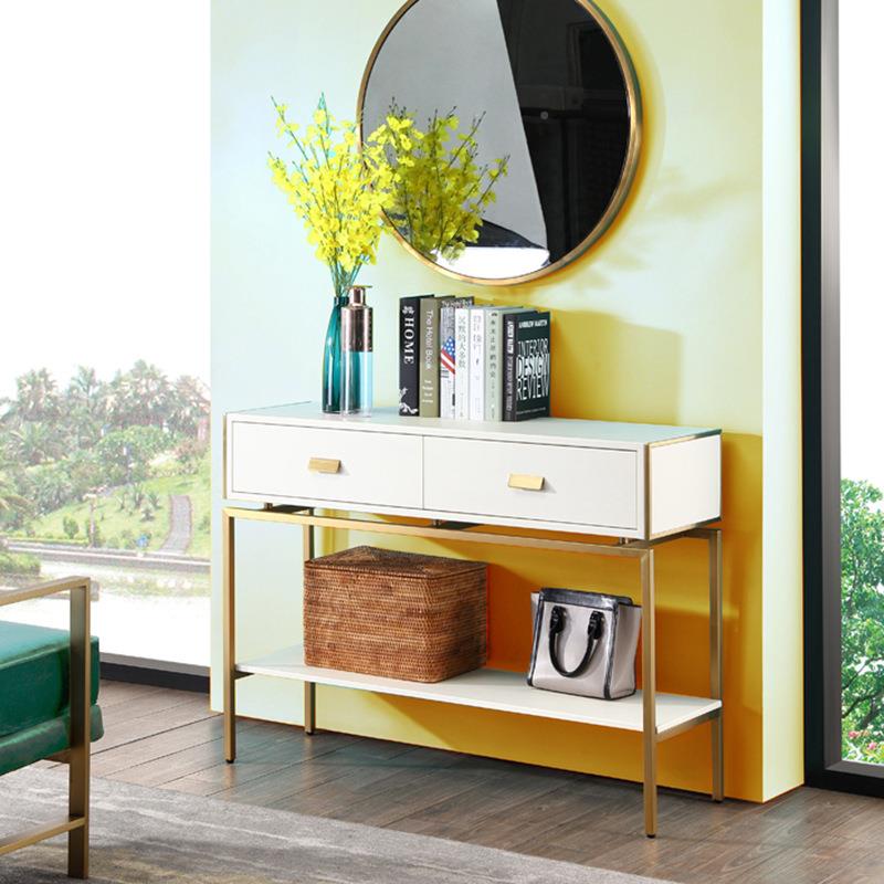 现北欧不简锈钢梳妆台客厅饰装约代储物隔断柜P-1-62家用轻奢鞋柜