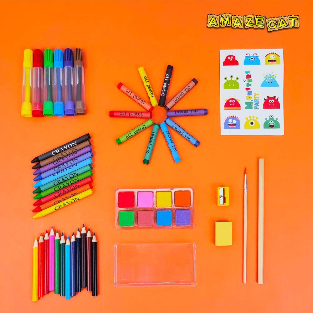 真画奇喵59pcs绘画套装儿童小学生奖品画套笔530装水学习用品彩套