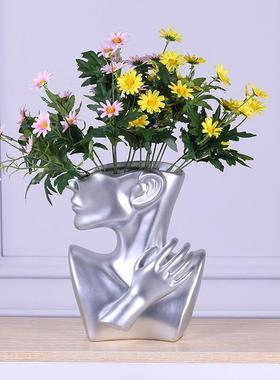 北意ZSJ-69欧风创人像瓶展示架家花居装饰品商礼务样板间插花器皿