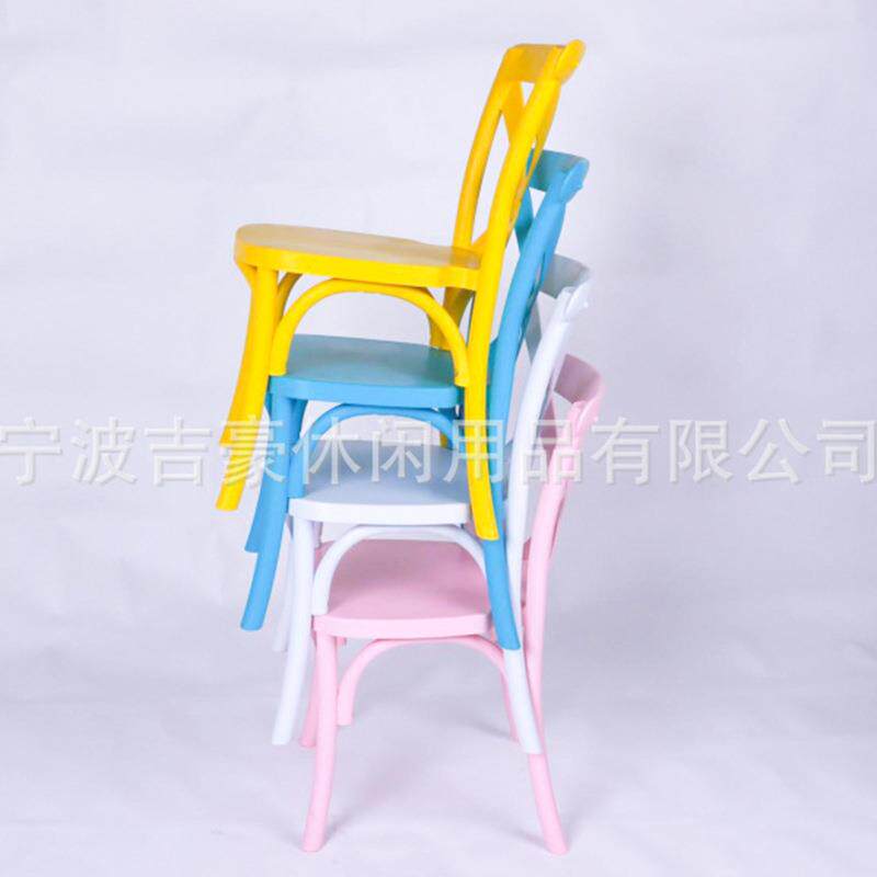 童叠叉背椅户外塑料L-K折叠靠背椅家用树脂折凳野外背露营靠凳厂
