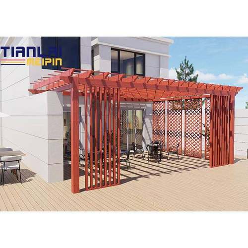 户外木纹长廊腐廊架走仿廊园庭院园艺花架防花爬藤架铝合TL-PT03