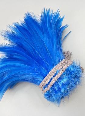 寸毛56-.6鸡-8英白项头饰帽花胸花diy浮标工艺辅料采FSB耳鸡毛