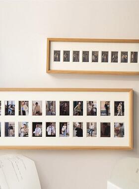 实毕相Y榫卯301框方形榉木相框相片收纳长相框证件业照实木相木框