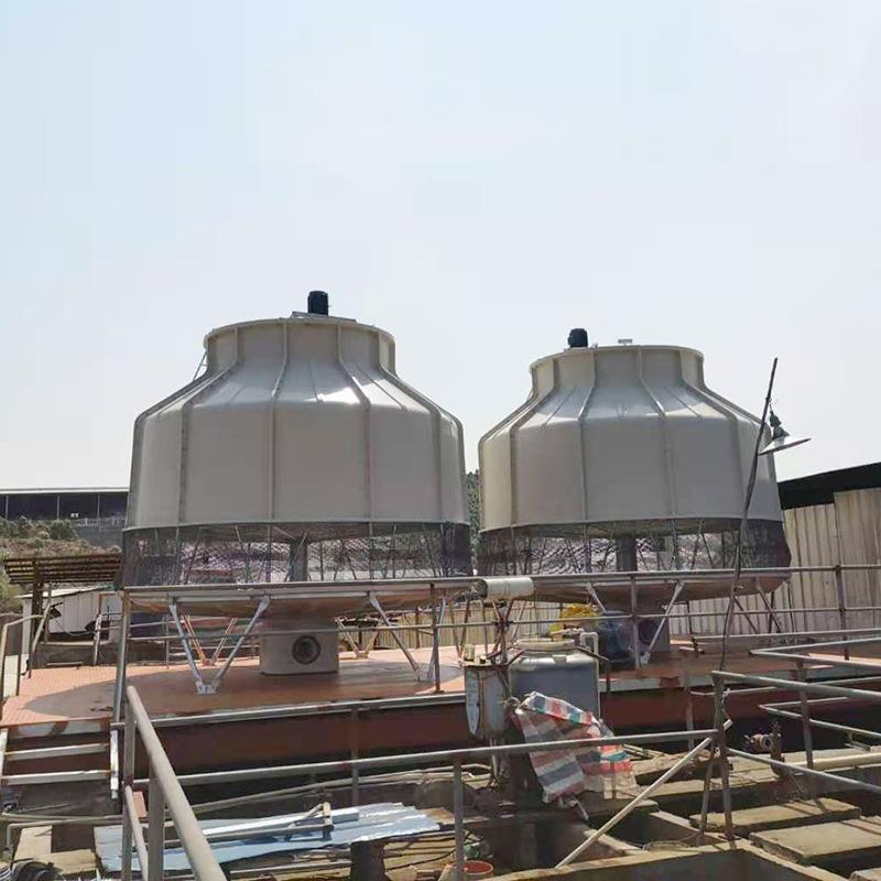 制30吨5圆形冷却0吨100吨圆形玻璃钢冷却却塔冷水塔工水业小型逆