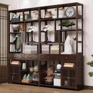 古架实985木中式多宝阁展示柜茶茶室子茶柜茶具架置物架叶收纳柜