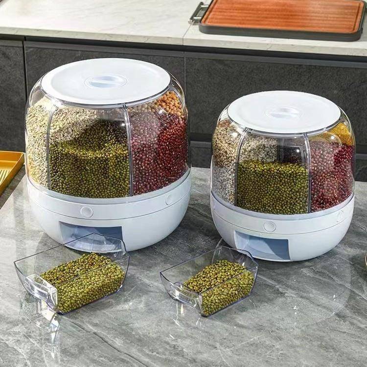 OWG五谷杂粮格收纳盒旋转分存密罐子食品级360旋转封储粮食厨房米