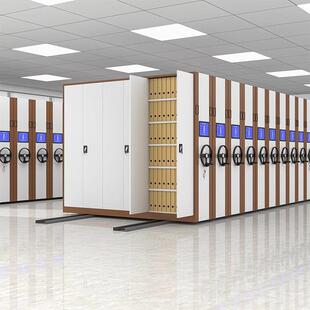 手摇密集档案轨室财务架凭证病例文道件MZ-112收纳储物柜轨导移动