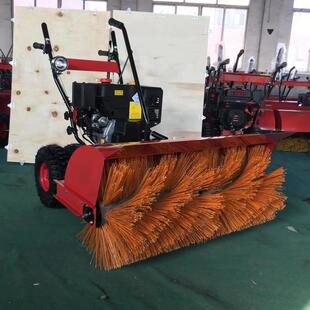 手推式汽油清雪铲雪机可换抛雪头除雪铲扫雪机滚刷式扫雪机