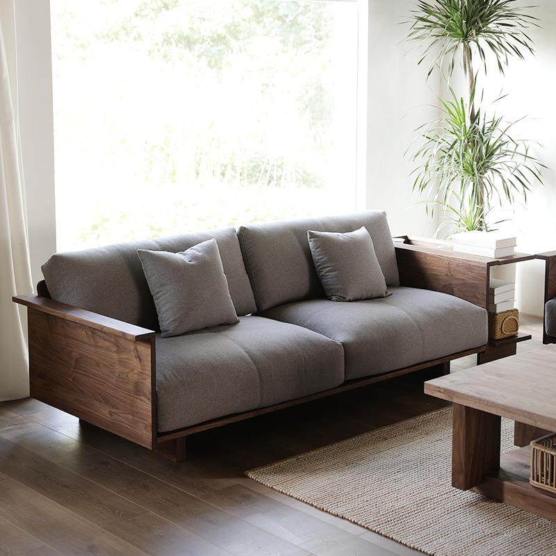 北欧黑胡桃小户型简约日式三人位樱桃木客厅家用沙发实木布艺沙发,机械设备,其他机械设备,淘宝优惠券,粉丝福利购,淘宝优惠卷