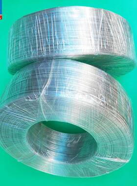 电镀锌透明PE铁芯扎带圆线直径1mm打卷1000米pvc包胶扎线透明