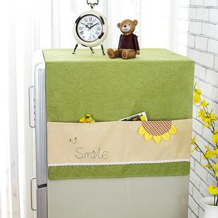 家用冰箱盖布防尘罩布艺双开门对开门盖巾单开门双门冰箱罩防尘布