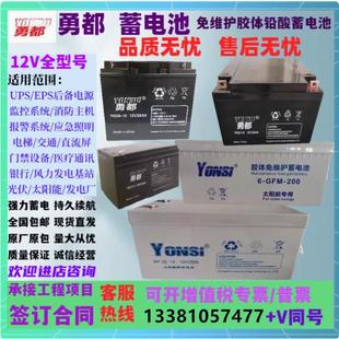 YONDU勇都蓄电池NP 1212V12AH20AH24AH38AH55AH65A75A100AH YD12
