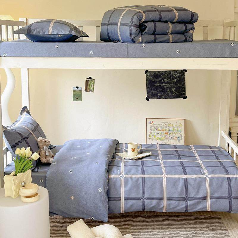 供应全棉学生宿舍上下铺三件套1.2m单人员工宿舍床品套件,纺织面料/辅料/配套,纺织机械配件,淘宝优惠券,粉丝福利购,淘宝优惠卷