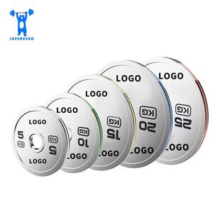 纯钢电镀杠铃片防锈深蹲卧推硬拉健身套装健身房大孔径竞技片