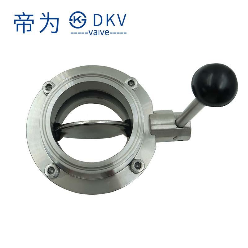 帝现货304不锈手动卡阀箍式蝶D81F食钢品卫生级快接卡盘746为蝶阀