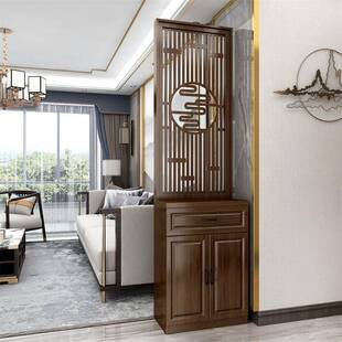 新中式进屏风约隔断客厅遮挡玄关架柜鞋柜一体门置物简现代无品牌