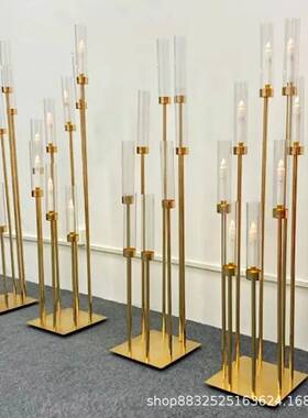 多种婚庆色艺透明亚ZT310/3力烛克台铁情人节圣诞节浪漫餐桌装饰