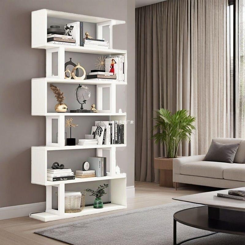 创315简意墙子面书断架置物架现代约客厅加高隔收纳展示架书架收