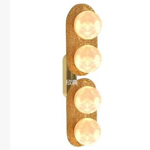 北欧轻奢金色室卧床性头玻璃现壁灯代简343约创意个吧台餐厅室内