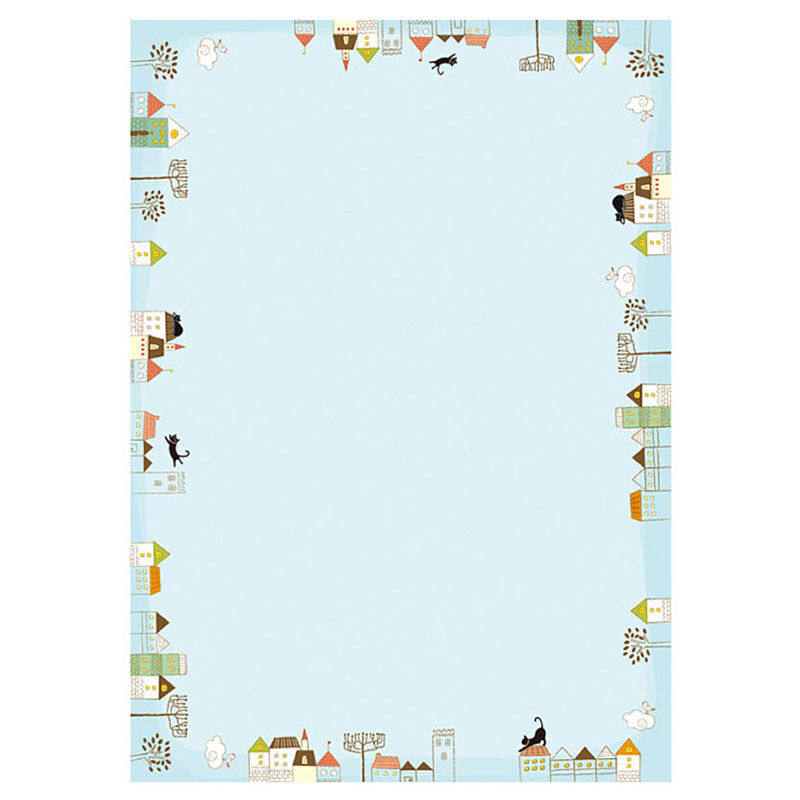 讬辰混色装A4纸彩色打印纸40张带花纹图案有花边多功能印花信纸80