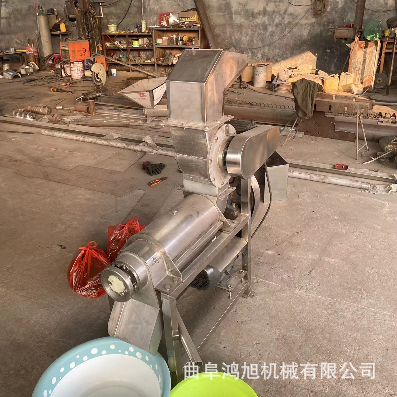 黄梨生姜大型脱汁机果蔬挤压渣汁分离机器工业丑柑榨汁机