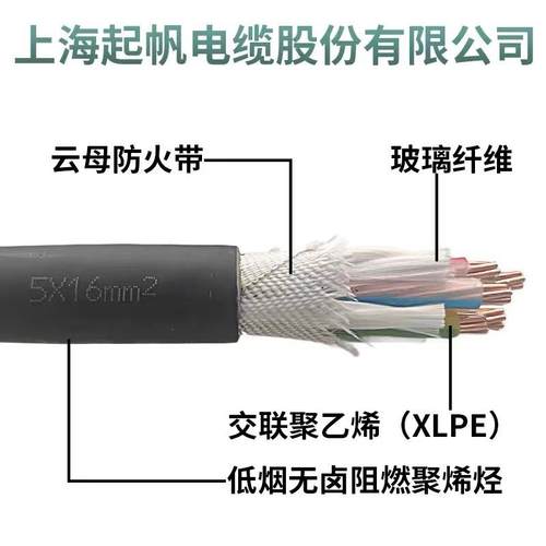 起帆电缆WDZBN-YJY低烟无卤阻燃耐火三芯25/35/50/70/95/120平方