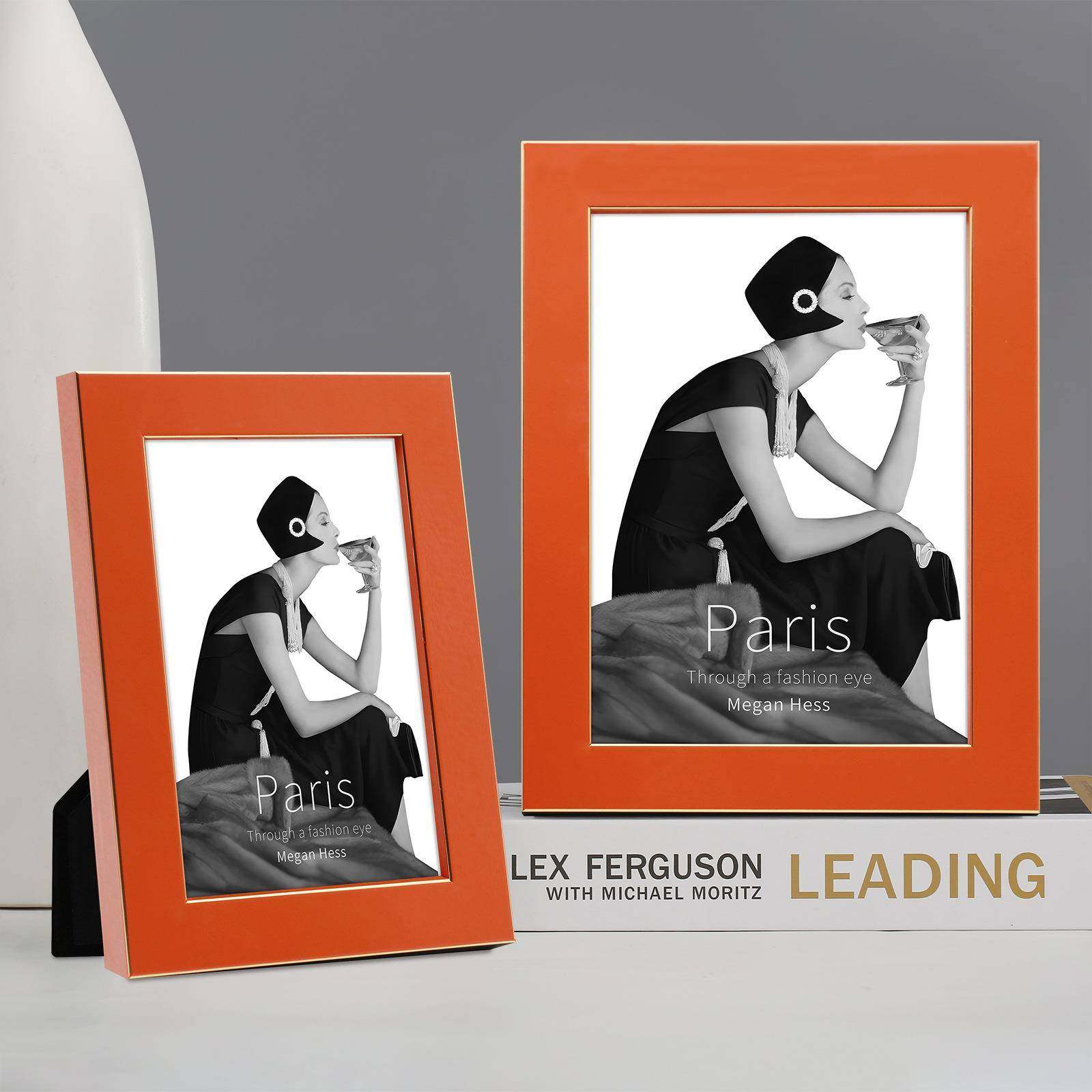 意大利轻奢橙色实木相框简约现代客厅摆台家居创意精美质感画框,电子元器件市场,其它元器件,淘宝优惠券,粉丝福利购,淘宝优惠卷