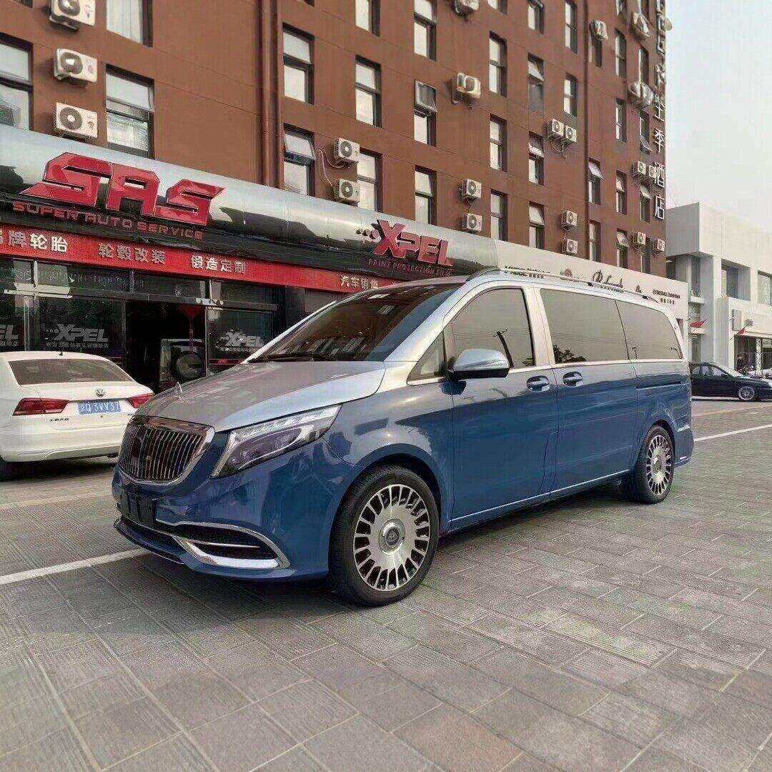 奔驰V级改装前脸套件端商务车专用镀铬格栅包围装饰件