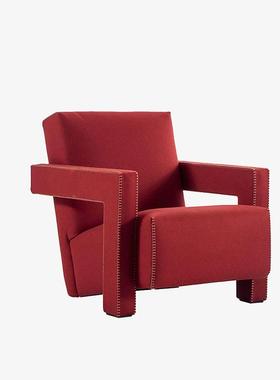 637 Utrecht乌德勒扶手椅客厅阳台洽谈7字单人沙发椅设计师创意椅