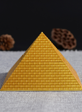 金字塔摆件磁场发生器深海矿石模型办公桌配寻龙尺家居客厅装饰品
