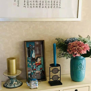 高两河手绘立体浮雕瓷板画客厅背景墙现代装饰画无框有框玄关挂画