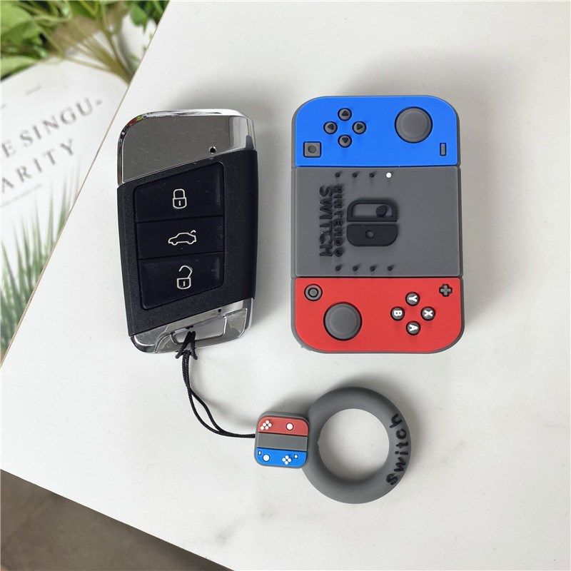 适用于大众汽车钥匙套卡通游戏机迈腾b8CC帕萨特硅胶扣壳创意男女