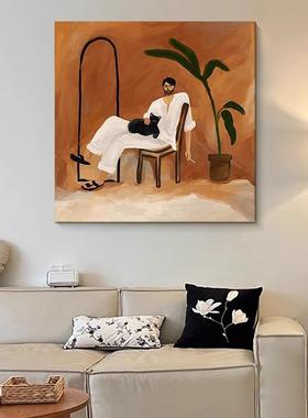 《中S-2213一一猫》古风客厅装饰画玄处关背景墙抽象人物小众艺术