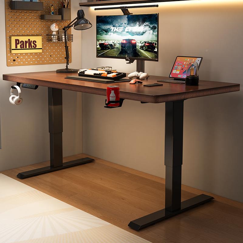 实电动升降桌智能作151台办公桌子电脑木工桌电竞桌用可家升降学