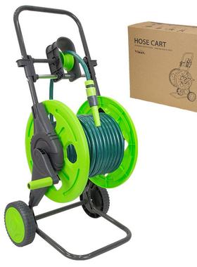 新款手推式带林UAW导管带轮省力架花园园浇花洗车家管用水车水管