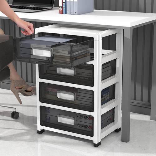 书落桌置物架办公下收LPN桌纳柜桌旁地可移动书架文件推车零食陈