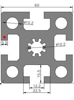 铝金型材厂现货06060特FXC厚加重型工业铝型材合6家0*6流水线导轨