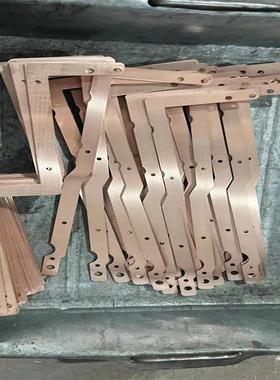 2紫T加铜铜排加工折弯打孔THQT2紫板激光工配电柜铜排镀锡铜排