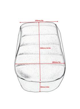 摩配车件820983N版改装后复古坐垫1-22年横6纹黑色皮座坐包总托成