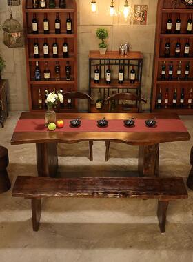 新仿中式实木茶桌组合会客茶台大板泡茶椅VYR桌根雕古功夫茶几喝