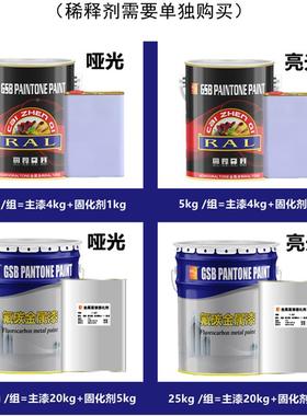 漆劳尔彩臻工筑室外钢结构油漆金属氟碳漆哑光黑哑光建SBU白油面