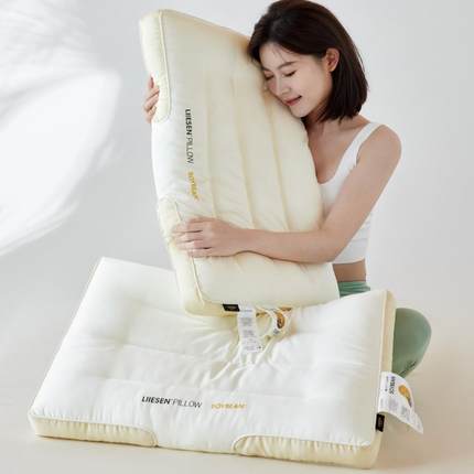 大A类豆豆肤枕单人成软人中高枕舒适柔学UIN生枕芯枕学生宿舍头家