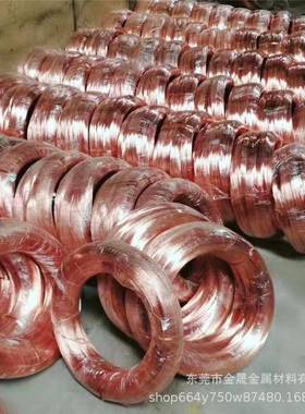 线厂家直销现货t2紫铜紫铜扁紫铜漆包线多FIR线股单股镀银铜线