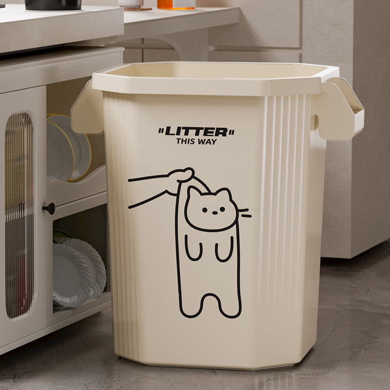 2024新款大号厨余n垃圾桶厨房专用桶分类无盖免弯腰卫生桶家用商